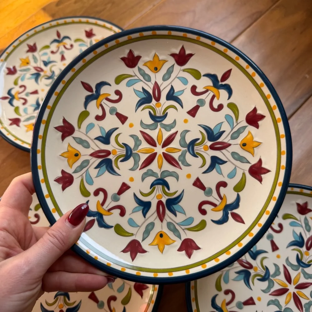 BOBBY FLAY Sevilla Salad Plate Set of 4 pcs Blue